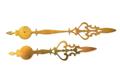Brass clock hands - brass,