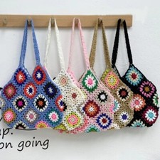 Floral Crochet Tote Bag Hollow
