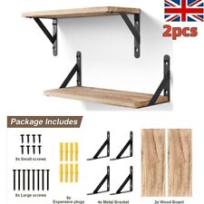 2PCS Wooden Floating Shelves