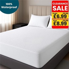 Waterproof Terry Towel Mattress Protector Fitted Sheet Bed Cover Non-Allergenic 