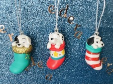 DISNEY SET OF 3 101 DALMATIANS CHRISTMAS TREE DECORATIONS