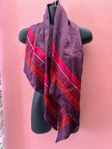 Chanel silk scarf purple pink - chanel,