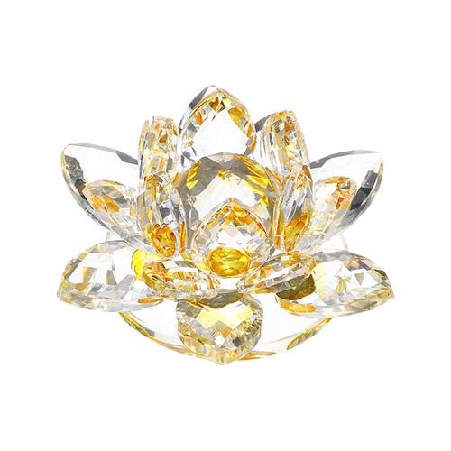 Crystal lotus flower figurine - crystal,