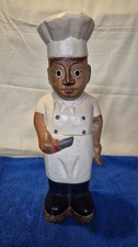 Vintage Large Wooden Chef Figure Good Condition  for Display  Decoration Kitchen