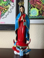 Jason Jessee LADY GUADALUPE RESIN STATUE Santa Cruz handpainted 12"