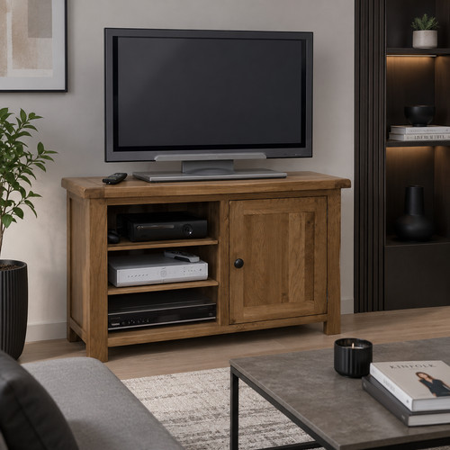 Solid rustic oak cabinet - tv,