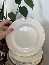 Wood & Sons Alpine White Salad Side Plate 20cm England Vintage Scalloped Rim