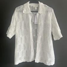 MONKI Open Knit Crochet Shirt