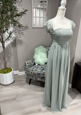 Birdy Grey Women's August Convertible Dress Chiffon Sage Size S NWT