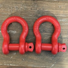 NEW RED Pair 3/4 inch D-Ring