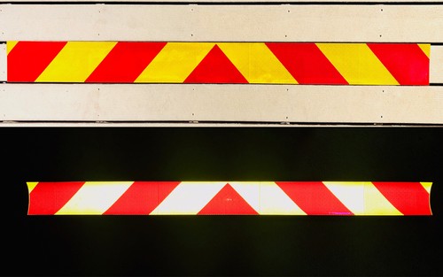 School bus yellow red - &,