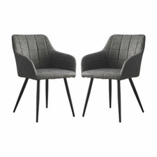 2pcs Luxury Dining Chairs Faux