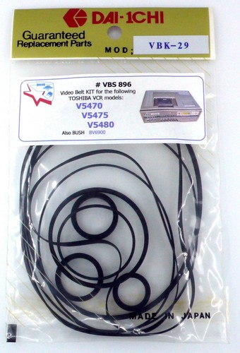 Vcr belt kit - for, toshiba