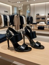 ZARA Black High Heel Sandals