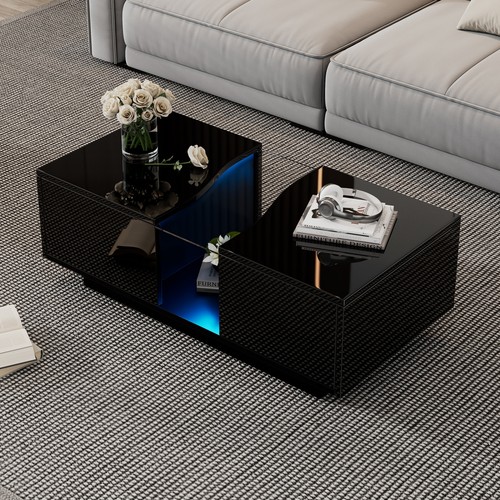 Black coffee table with - table, 2