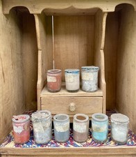 LOT OF VINTAGE CHEMIST MEDICINE  GLASS ANTIQUE POTS PHARMACY APOTHECARY SCOTTISH