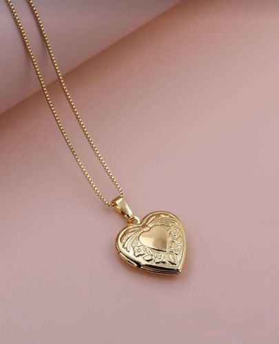 Gold plated heart - gold,
