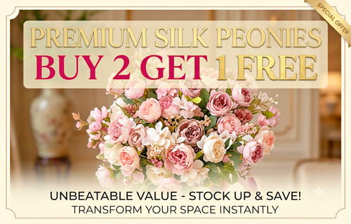 Silk peony artificial - peony, fake