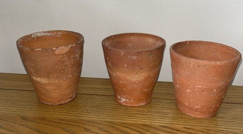 Vintage hand thrown - thrown, terracotta