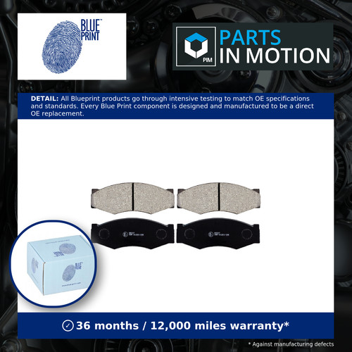 Brake pads set fits - fits, nissan
