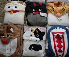 Kids all in one Pajamas Age 7-9  Cow  Shark  Reindeer Sazac PJs fancy dress