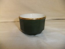 Apilco France green Yves Deshoulieres vintage gilded gold tableware 2D5A