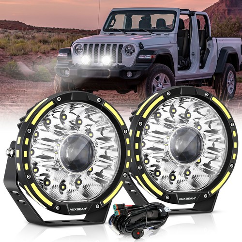 Auxbeam round led offroad - round,
