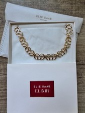 Elie Saab Elixir Necklace Choker Gold Colour presentational Box Gift Boxed
