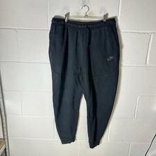 Nike Joggers Mens Large Triple Black Tech Fleece Swoosh Tracksuit Old Season