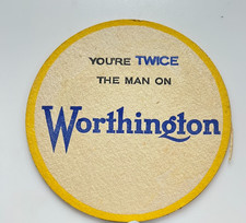 Vintage Worthington Bitter Beer Mat " You're Twice The Man On Worthington