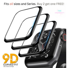 For Apple Watch Case Series 10 9 8 7 6 5 4 3 SE Tempered Screen Protector Cover