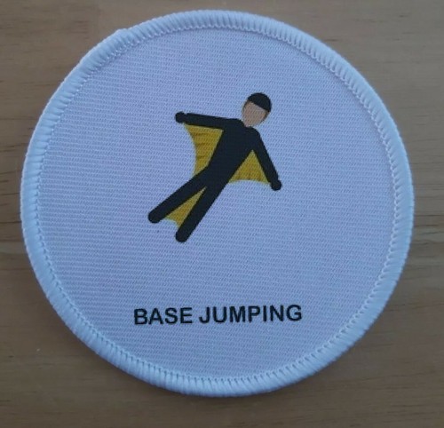 Base jumping wing suit patch - base,