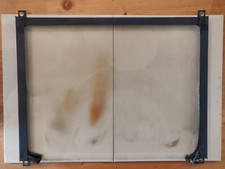 Gas Fire Glass - MARKED - 36.5x27cm. For Blenheim(?) gas fire: 'Superior' fires