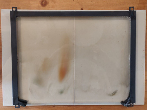 Gas fire glass marked - gas,