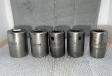 Snap On Imperial 5 Piece Socket Set 1/2 Drive 3/4”-1/2” 6 Point Engraved