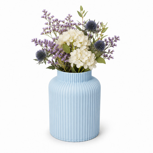 Ridge fluted flower vase - fluted,