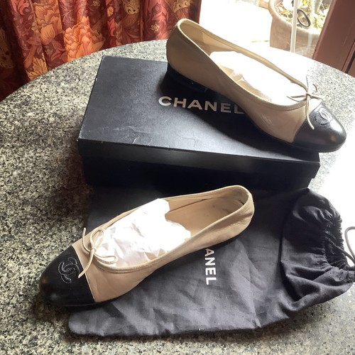 Chanel two tone beige black - two-tone, beige/black
