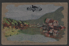 IRISH PEAT POSTCARD - Killarney - Colleen Bawn & Victoria Rocks. Kerry, Ireland