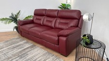 DFS The Foster 3 Seater Fabric Sofa in Ultimate Deep Red