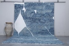Berber rug blue 9 x 13 feet Moroccan berber rug Moroccan area rug Wool berber ru