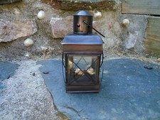 Ships Lamp Rectangular Metal Lantern - Port starboard Masthead Garden Tea Light