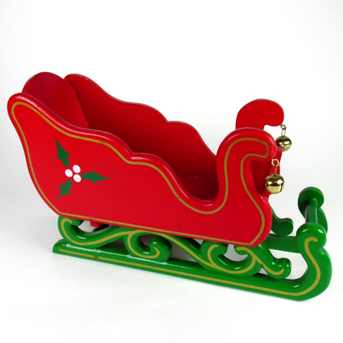 Vintage wooden santa - santa's, sleigh