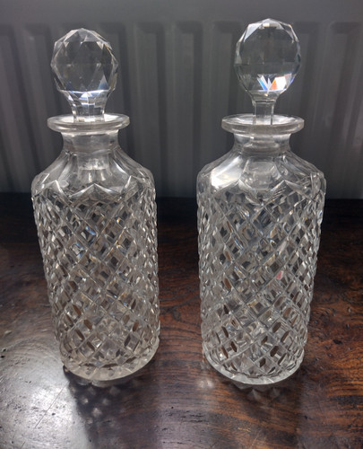 Pair vintage crystal - of,