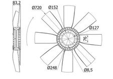 Engine Cooling Fan Wheel MAHLE