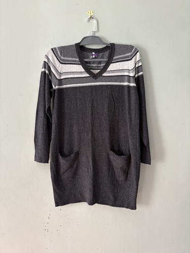 Bhs grey striped jumper dress - bhs,