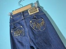 Vintage Y2K Apple Bottoms Jeans Straight Leg Diamontae Gem 