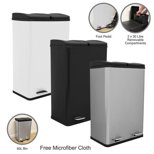 Double pedal bin - bin, dual