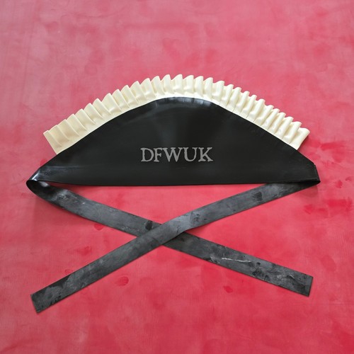Black white frilly french - frilly,