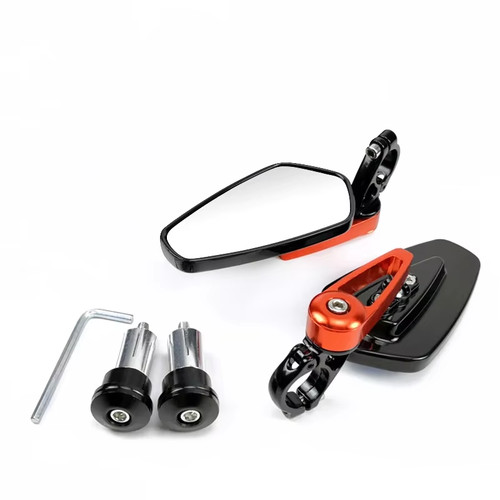 Orange cnc aluminium bar end - cnc,