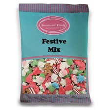 Christmas Festive Mix 1Kg - Bulk Christmas Sweets - Assorted Xmas Shaped Sweets